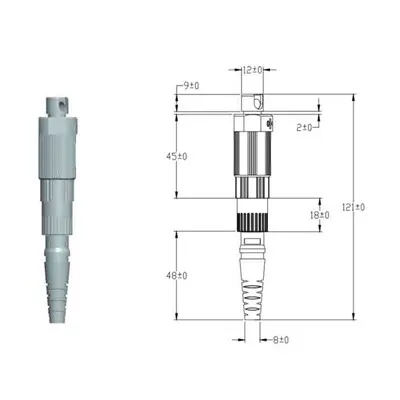 SC MINI Connector Outdoor IP 68 ضد آب